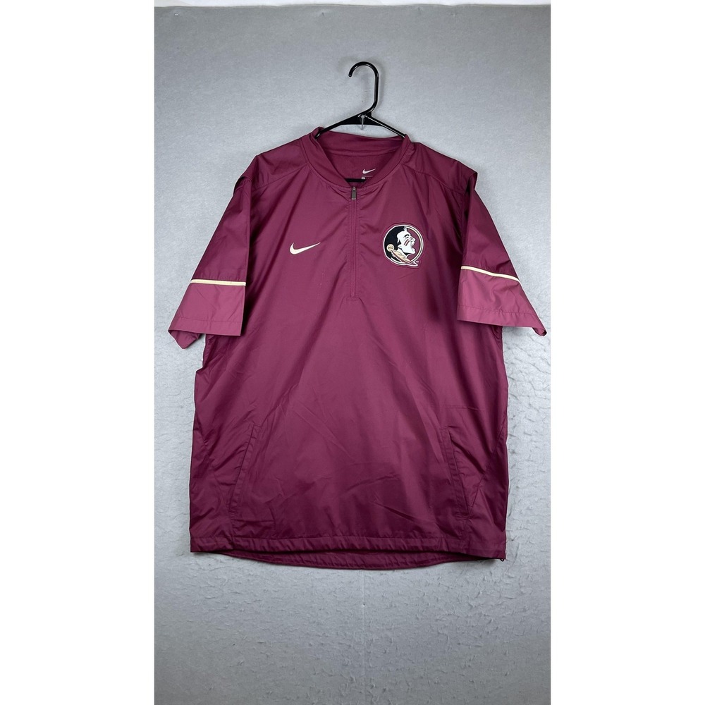 Florida State‎ Seminoles Jacket Mens XL Red NCAA Football Nike 1/4 Zip Top